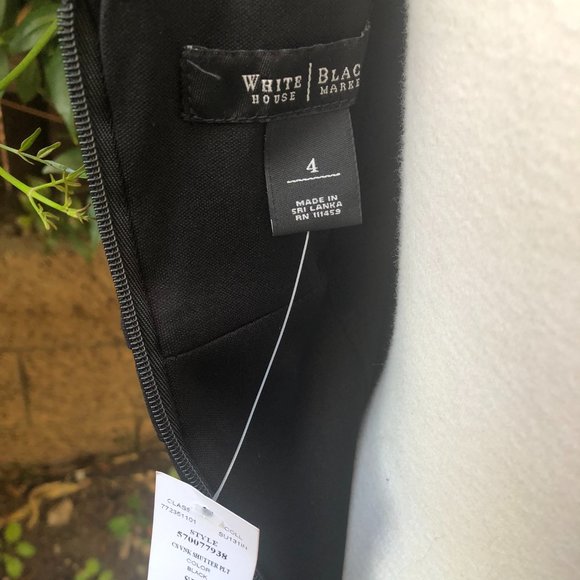 NWT White House Black Market Black Shutter Pleated Sleeveless Dress 4 - Picture 8 of 11